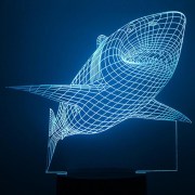 3D nočná lampa - motív Žralok