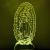 3D LED nočná lampa - Panna Mária (Crack základňa)