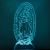3D LED nočná lampa - Panna Mária (Crack základňa)