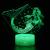 3D LED nočná lampa - Morská panna (Crack základňa)