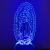 3D LED nočná lampa - Panna Mária (Hodiny s budíkom)