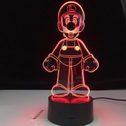 3D-LED-nocna-lampa-Mario-Kart-Luigi-cervena