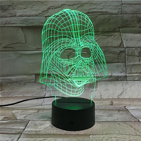 3D LED nočná lampa - Darth Vader