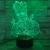 3D LED nočná lampa - Groot (grut) (Hodiny s budíkom)