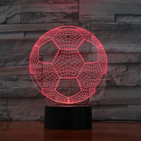 3D LED nočná lampa - Futbalová lopta