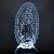 3D LED nočná lampa - Panna Mária (Bluetooth reproduktor - farba biela)
