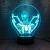 3D LED nočná lampa - Spider-Man (Spiderman) (Bluetooth reproduktor - farba čierna)