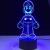 3D LED nočná lampa - Mario Kart – Luigi  (Bluetooth reproduktor - farba biela)