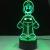 3D LED nočná lampa - Mario Kart – Luigi  (Bluetooth reproduktor - farba biela)