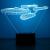 3D nočná lampa - motív Star trek Enterprise